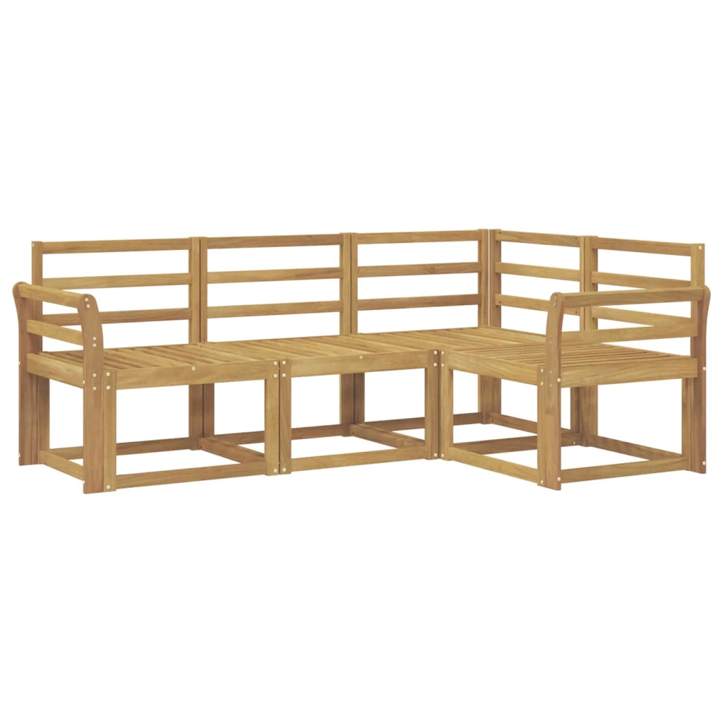 Set di divani da esterno 4 pcs Bianco 190 x 130,5 x 73 cm 3387558