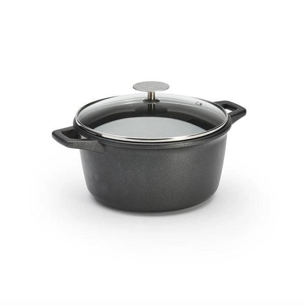 DE BUYER 8311.24 Choc Extreme Pentola Antiaderente con Coperchio in Vetro 4,5 L per Tutti i Fuochi incluso Induzione colore Nero