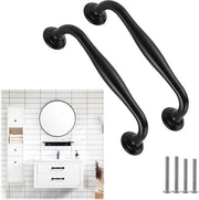 Maniglie a griffe per cassetta - 12 maniglie a griffe per cucina e camera da letto - 96 mm di distanza tra le gambe - nero