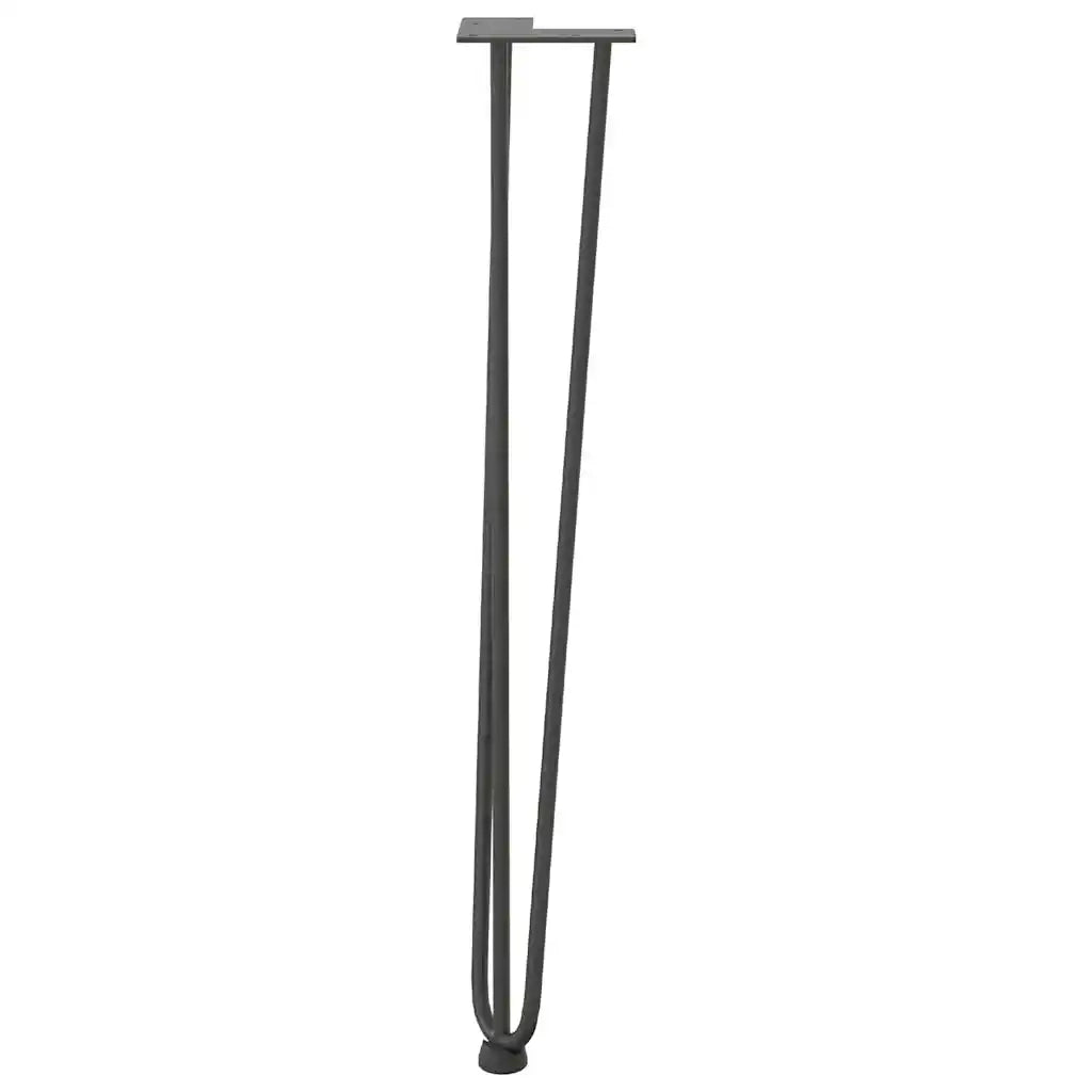 Gambe a forcina per tavoli consolle 4 pz Antracite 72 cm Acciaio massiccio 4012446