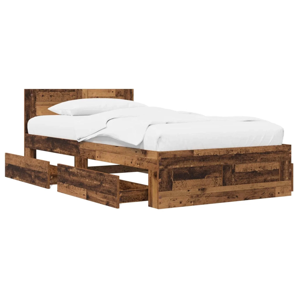 Struttura letto con testata Legno antico 80 x 200 cm 3429680