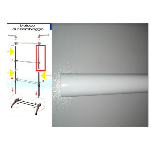 stendibiancheria salvaspazio (asta superiore verticale) cod:ferx.602116