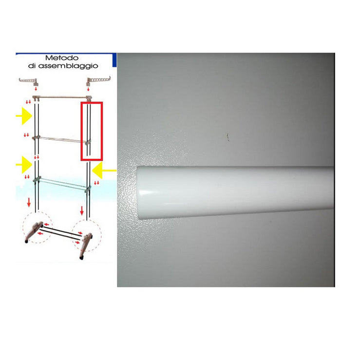 stendibiancheria salvaspazio (asta superiore verticale) cod:ferx.602116