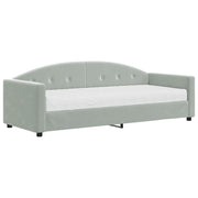 Divano letto | Sof¨¤ letto | Letto singolo con Materasso Grigio Chiaro 80x200 cm in Velluto