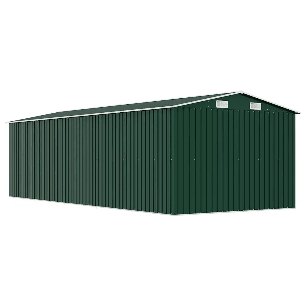 Casetta da Giardino 257x580x181 cm in Metallo Verde 143352