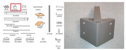 gazebo in alluminio sahara 4x4(angolare b) cod:ferx.602198