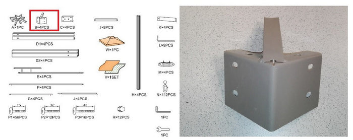 gazebo in alluminio sahara 4x4(angolare b) cod:ferx.602198