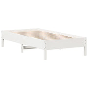 Letto singolo | Letto per adulti | Letto senza Materasso Bianco 75x190 in Legno Massello di Pino