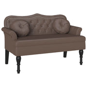 Panca Chesterfield Marrone 120,5 x 65 x 75 cm Pelle Sintetica CFW1498540