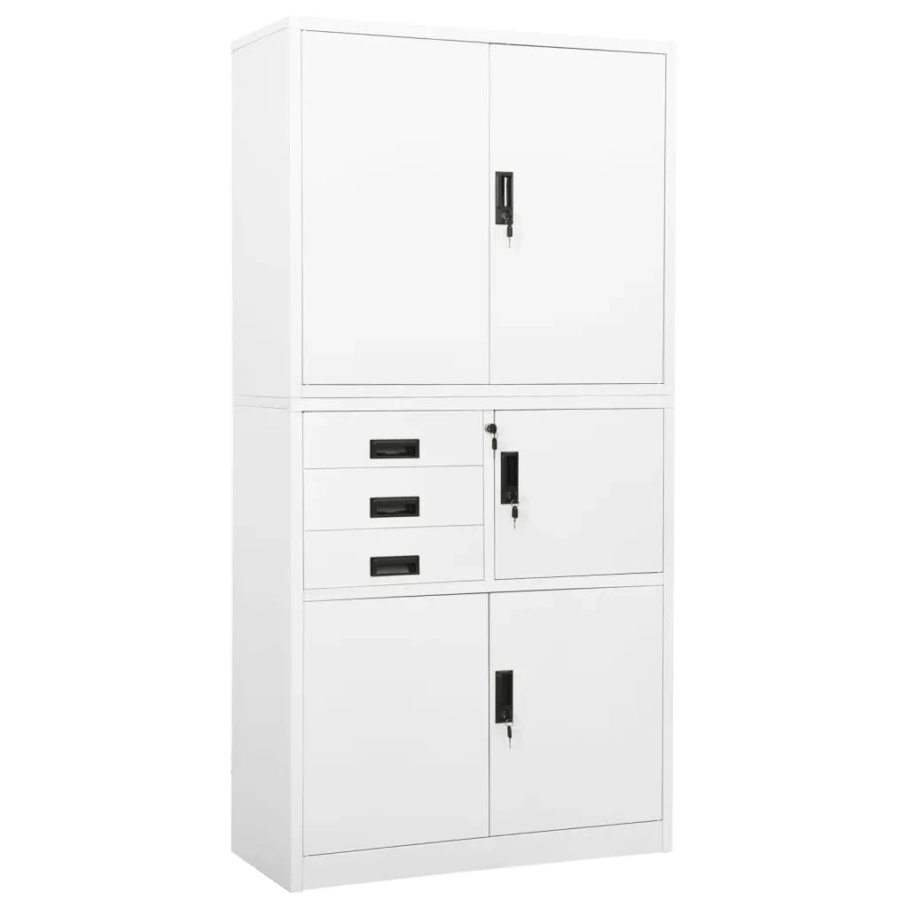 Armadio per Ufficio Bianco 90x40x180 cm in Acciaio cod mxl 43997