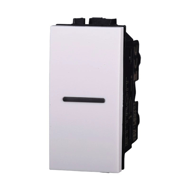 Deviatore Assiale 1P 16A Unipolare Colore BIANCO Compatibile Con Bticino Living Light