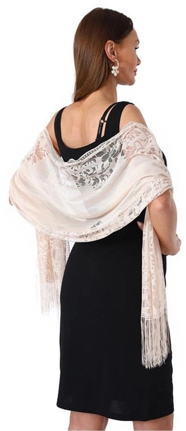 Sciarpa elegante per donna - Leggera - Foderata in poliestere - Ideale per matrimoni e cerimonie - Adatta per abiti da sera - Respirante e morbida