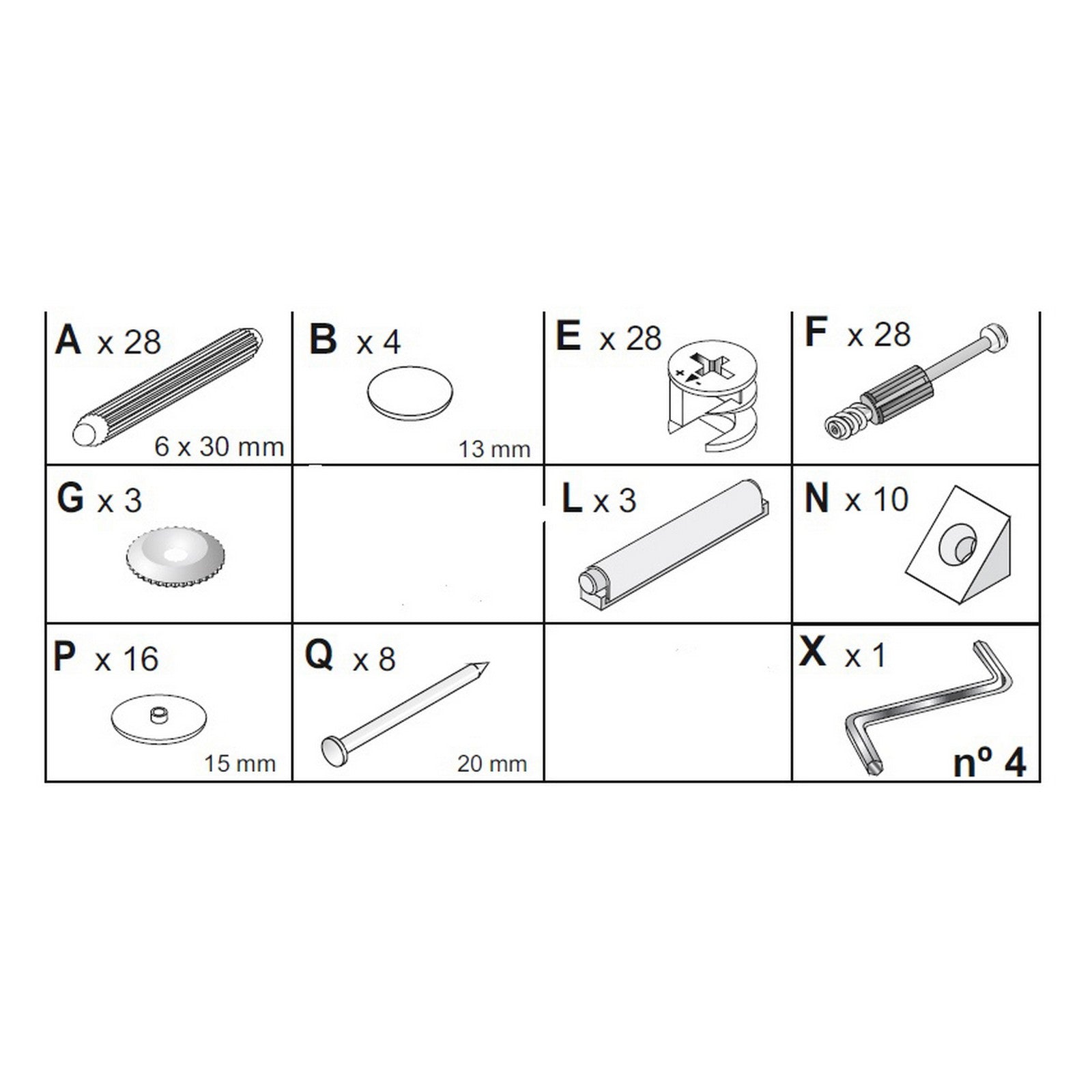 kit credenza 3ante zaiken-(kit viti) cod:ferx.602254