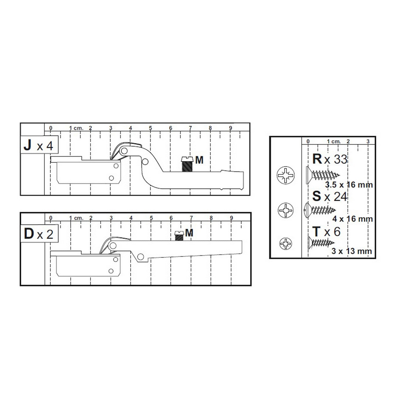 kit credenza 3ante zaiken-(cerniere) cod:ferx.602255