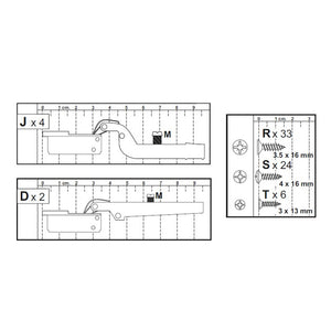 kit credenza 3ante zaiken-(cerniere) cod:ferx.602255