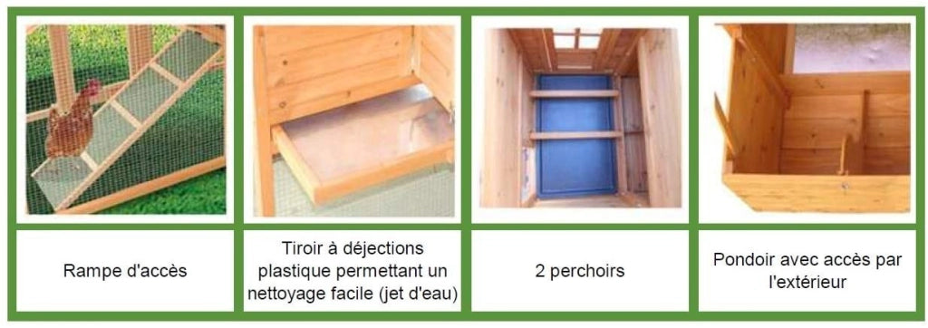 CASETTA PER GALLINE POLLAIO FORESTA IN LEGNO BICOLORE 186X71