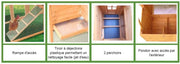 CASETTA PER GALLINE POLLAIO FORESTA IN LEGNO BICOLORE 186X71