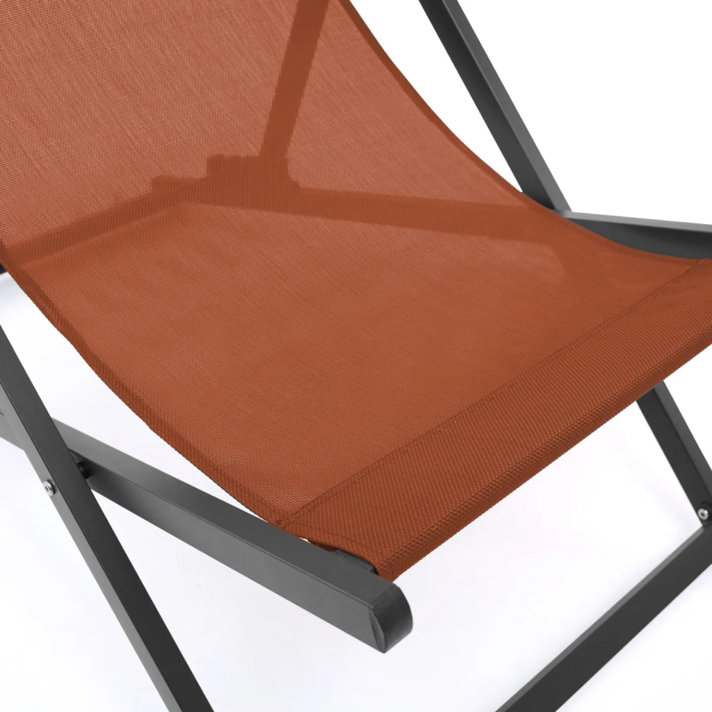 IDMarket - Set di 2 peperoncini LOTA in acciaio e tessuto textilene color terracotta