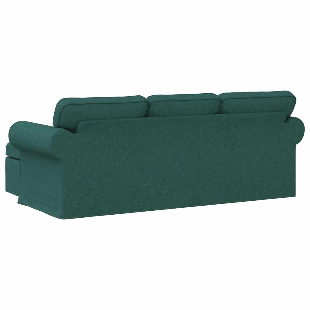 Divano Verde Scuro 215 x 138 x 80 cm Tessuto 42024337