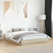 Giroletto-Struttura Letto Rovere Sonoma 135x190 cm in Legno Multistrato 816454