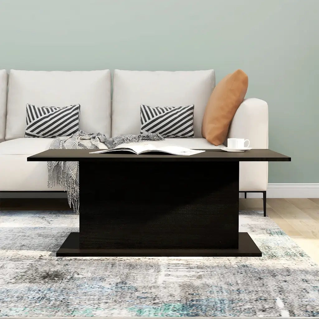 Tavolino da salotto | Tavolino da caff¨¨ | Tavolino da Soggiorno Nero 102x55,5x40 cm in Truciolato