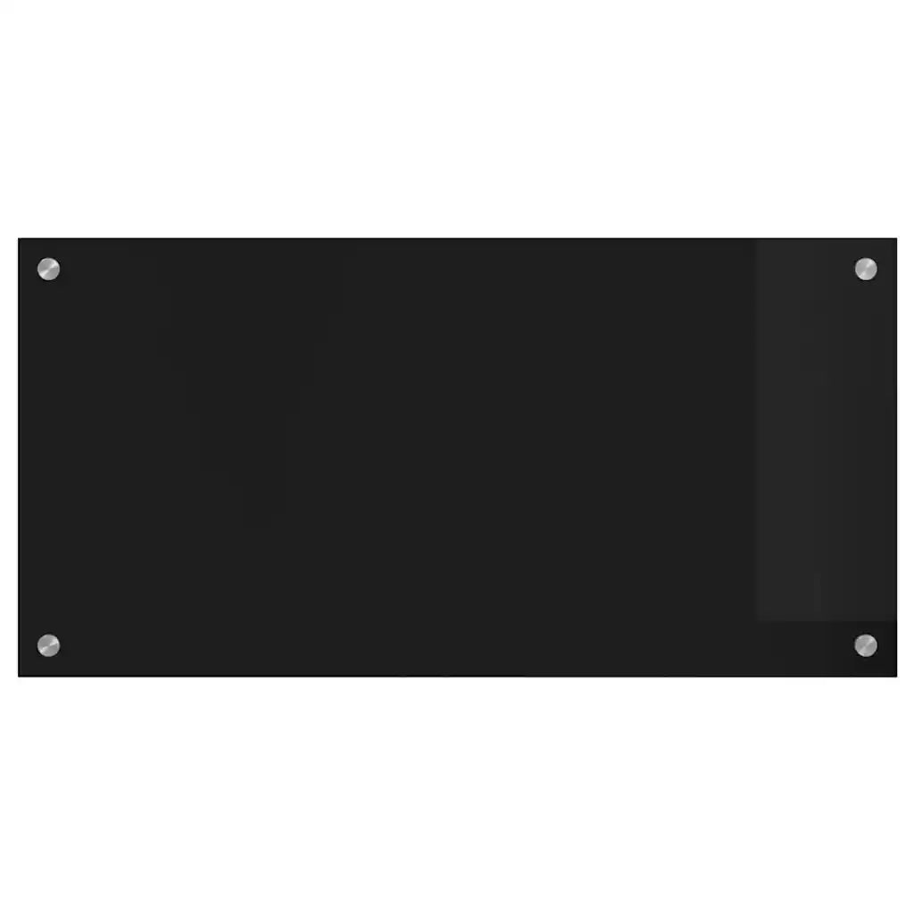 Schienale da cucina Nero 80 x 40 cm vetro temperato CFW9593374