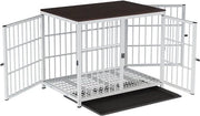 Banco per cani - Cestello per cani - Legno - Misura M - Mobili - Bianco