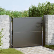 Cancello da giardino con blocco Nero 110 x 105 cm 42015909