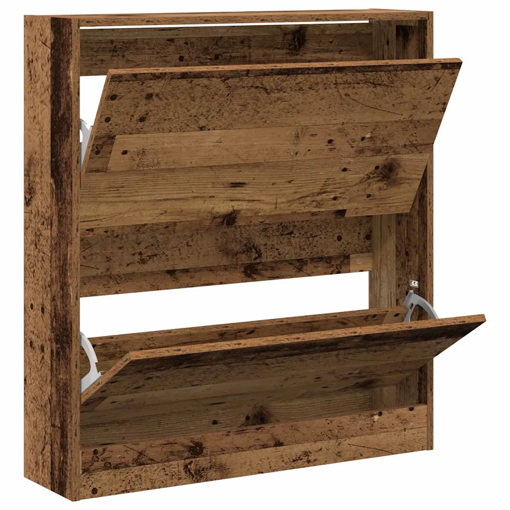 Mobile per scarpe con porta Legno vecchio 80 x 21 x 87,5 cm 862214