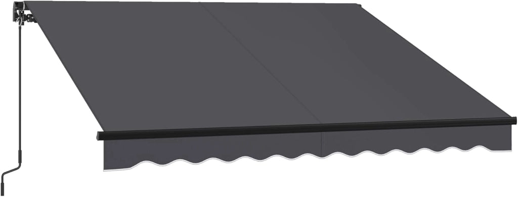 SONGMICS Tenda da Sole a Bracci Articolati, Tenda con Manovella, Parasole per Balcone, UPF 50+, Lega di Alluminio, Regolabile, 300 x 250 cm, Marrone Giallastro GSA306KZ01