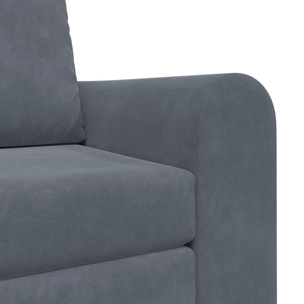 Divano Letto 2-in-1 Grigio Scuro 98x71x83 cm in Poliestere