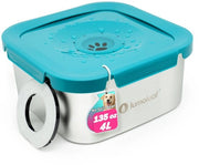 Acqua per cani da 4 litri 135 oz, in acciaio inossidabile, impermeabile all'acqua, capacità massima 135 oz, dispenser di acqua lento con filtro di ricambio, borraccia per viaggio per cani