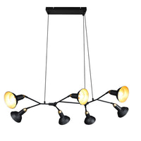 Lampada a Sospensione da Interno Attacco E14 in Metallo Nero Opaco