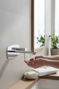 Miscelatore lavabo a incasso – design elegante, aeratore regolabile e finitura cromata