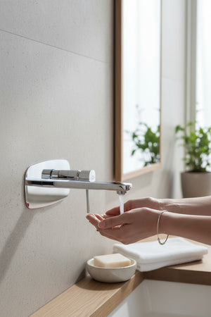 Miscelatore lavabo a incasso – design elegante, aeratore regolabile e finitura cromata