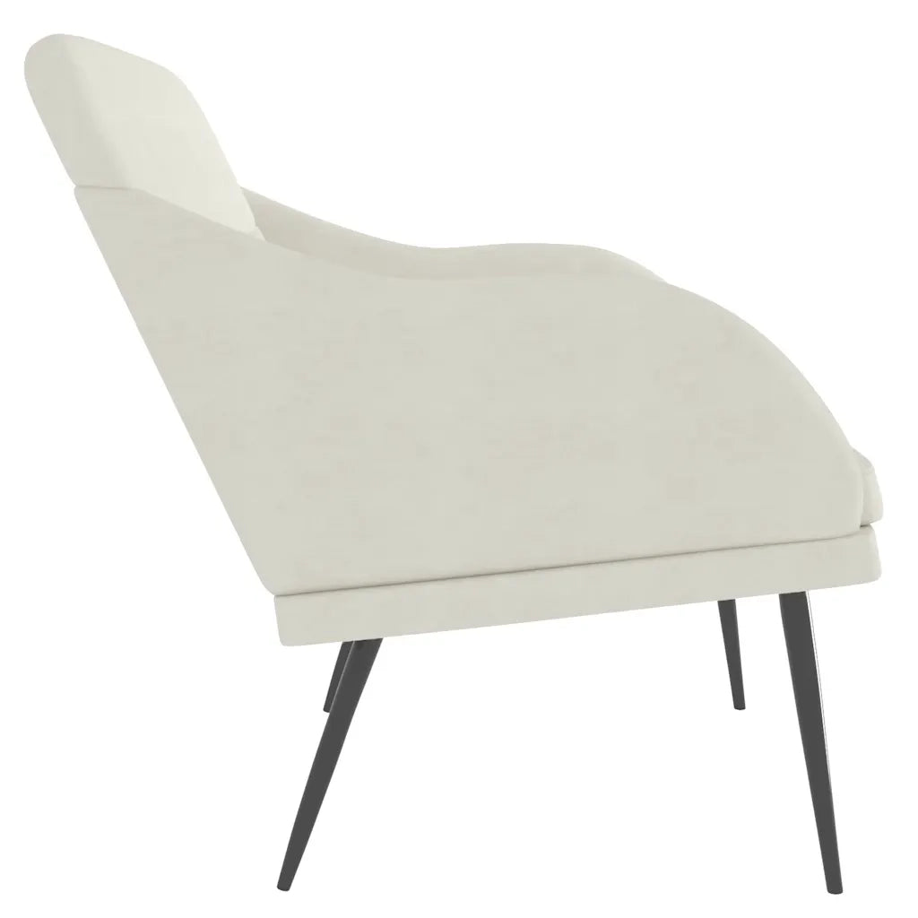 Panca Crema 110x76x80 cm in Velluto 351452