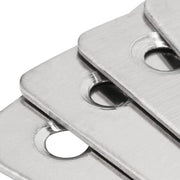 30 pezzi di 60 x 38 mm piatto di scorrimento in acciaio inossidabile - supporto a battente piano - 120 viti - riparazione mobili