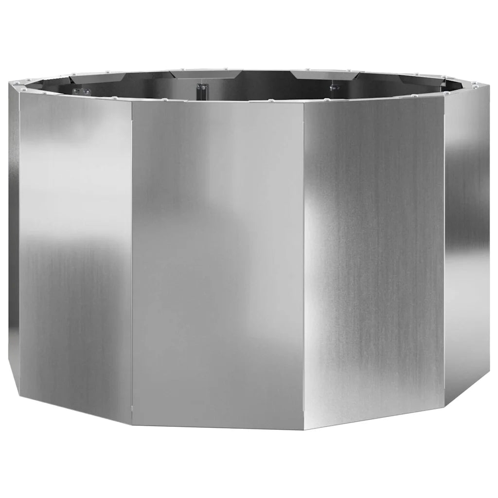 Fioriera | Cassetta per fiori | Vaso Argento 60 x 60 x 35 cm Acciaio zincato