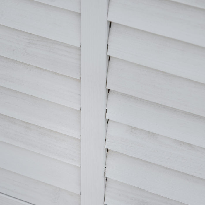 Panca Contenitore da Giardino 127x56x60 cm in Legno di Abete Bianca