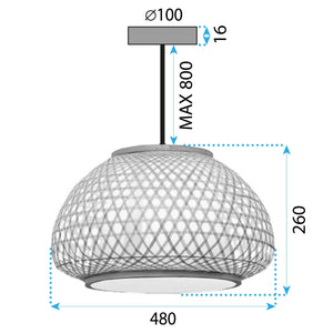 Lampada Boho APP1649-1CP