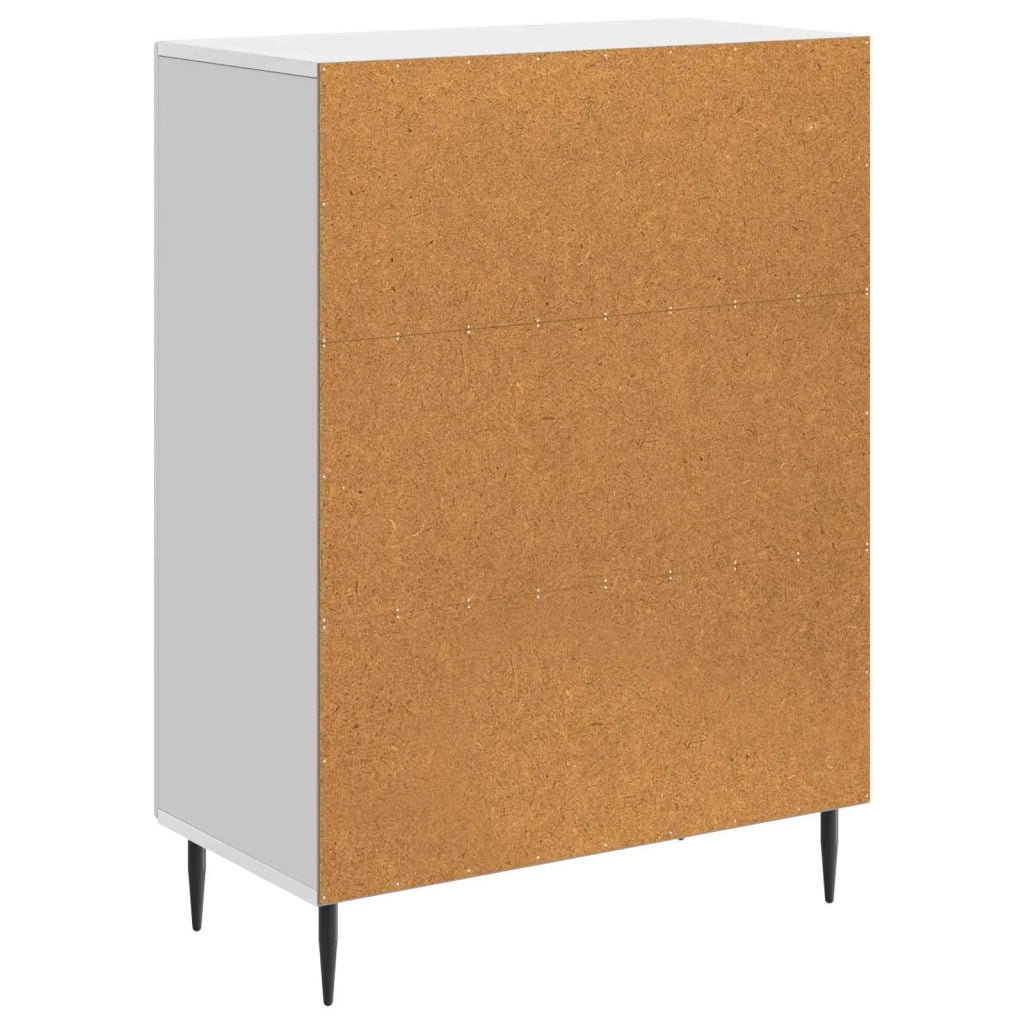 Credenza Bianco Lucido 66 x 34,5 x 89,5 cm Legno ingegnerizzato