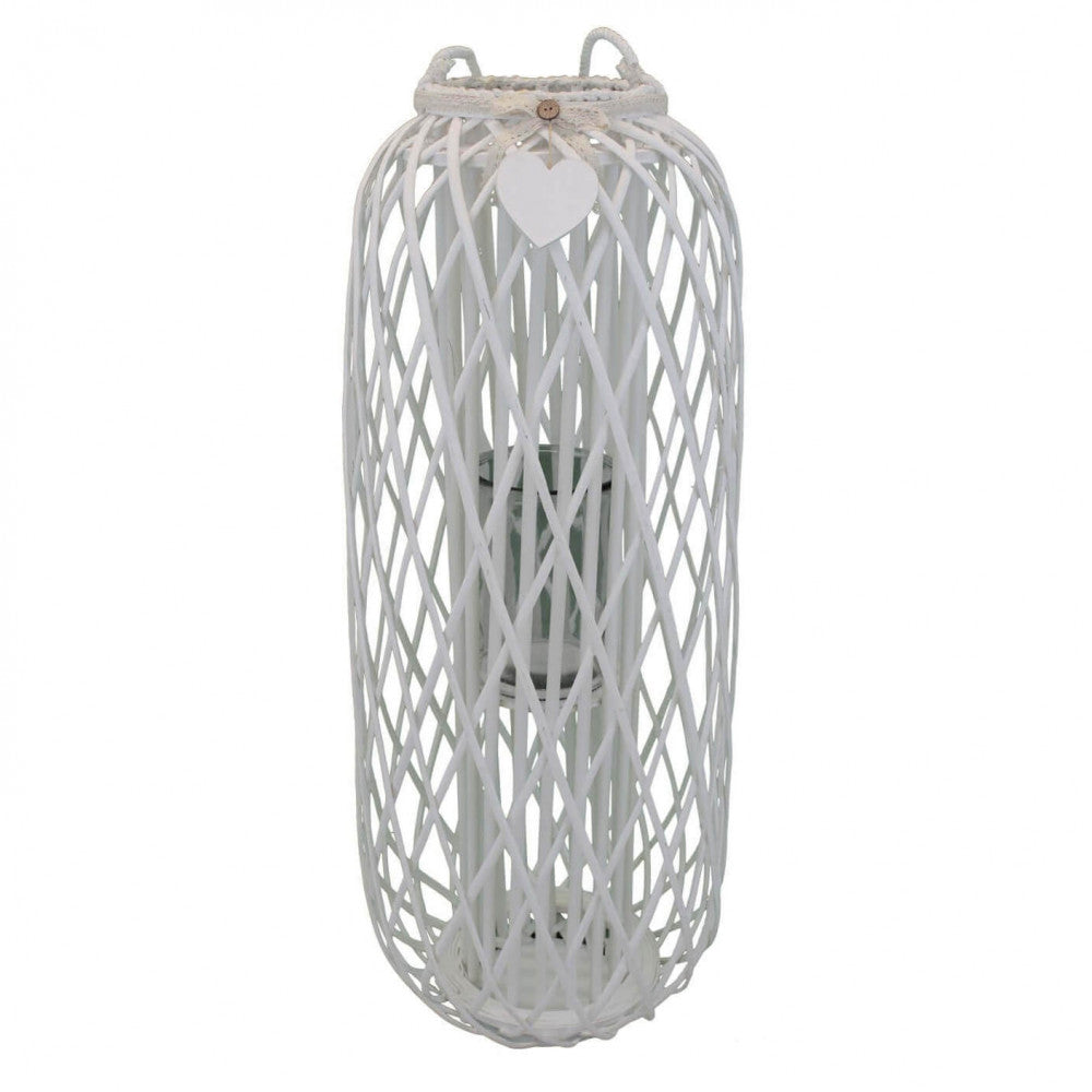 Lanterna Bernadette   in Vimini Bianco