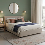 Letto Matrimoniale Hackmanite, Letto Matrimoniale Materasso Incluso Made in Italy, Grigio