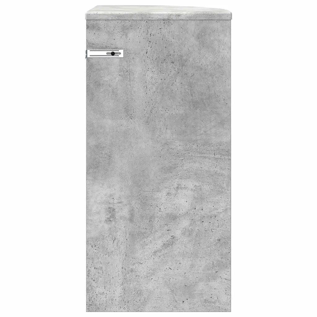 Tavolino Grigio cemento 29,6 x 29,6 x 60 cm Legno multistrato