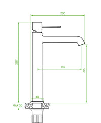 Miscelatore lavabo alto finitura oro spazzolato