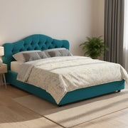 Letto Matrimoniale Aly, Letto Matrimoniale Sfoderabile Made in Italy, Azzurro