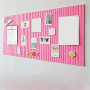 Pannello di appoggio decorativo, display fotografico pieghevole in velluto con adesivo self-adesivo, adatto per scuola, casa, cucina e ufficio - rosa pastello.
