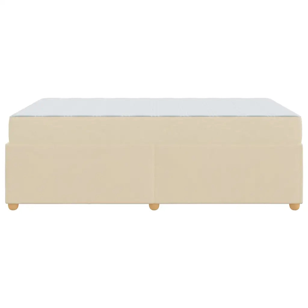Struttura del letto con materasso Crema 120 x 200 cm Tessuto