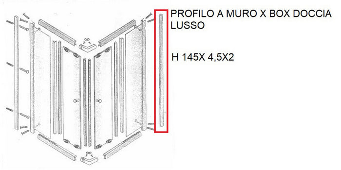 profilo a muro x box doccia cristallo lusso cod:ferx.602742