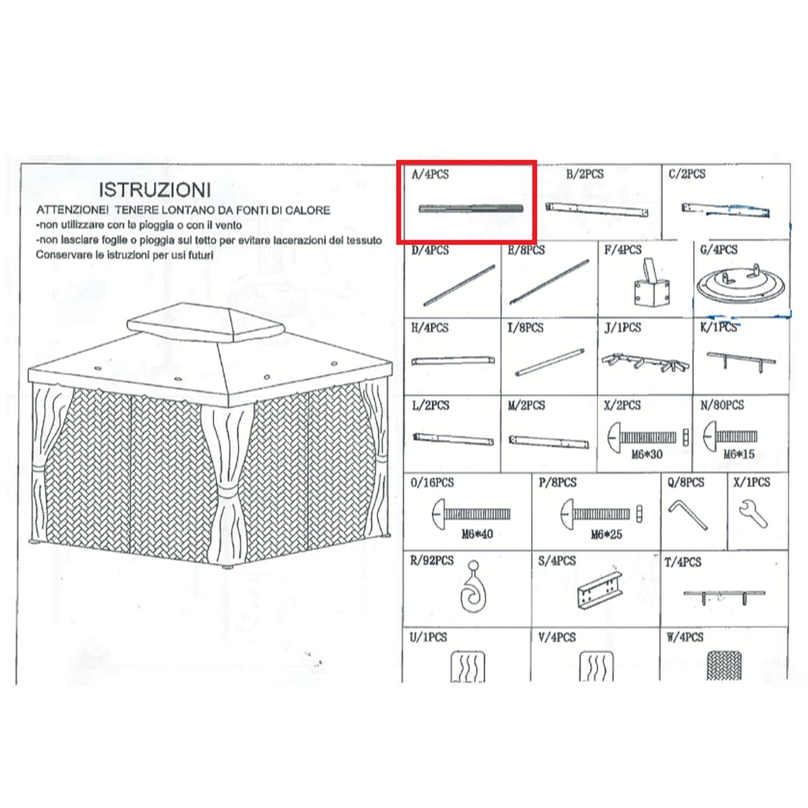 palo (a)x gazebo adventure magnum 3,6x4,8 cod:ferx.602755